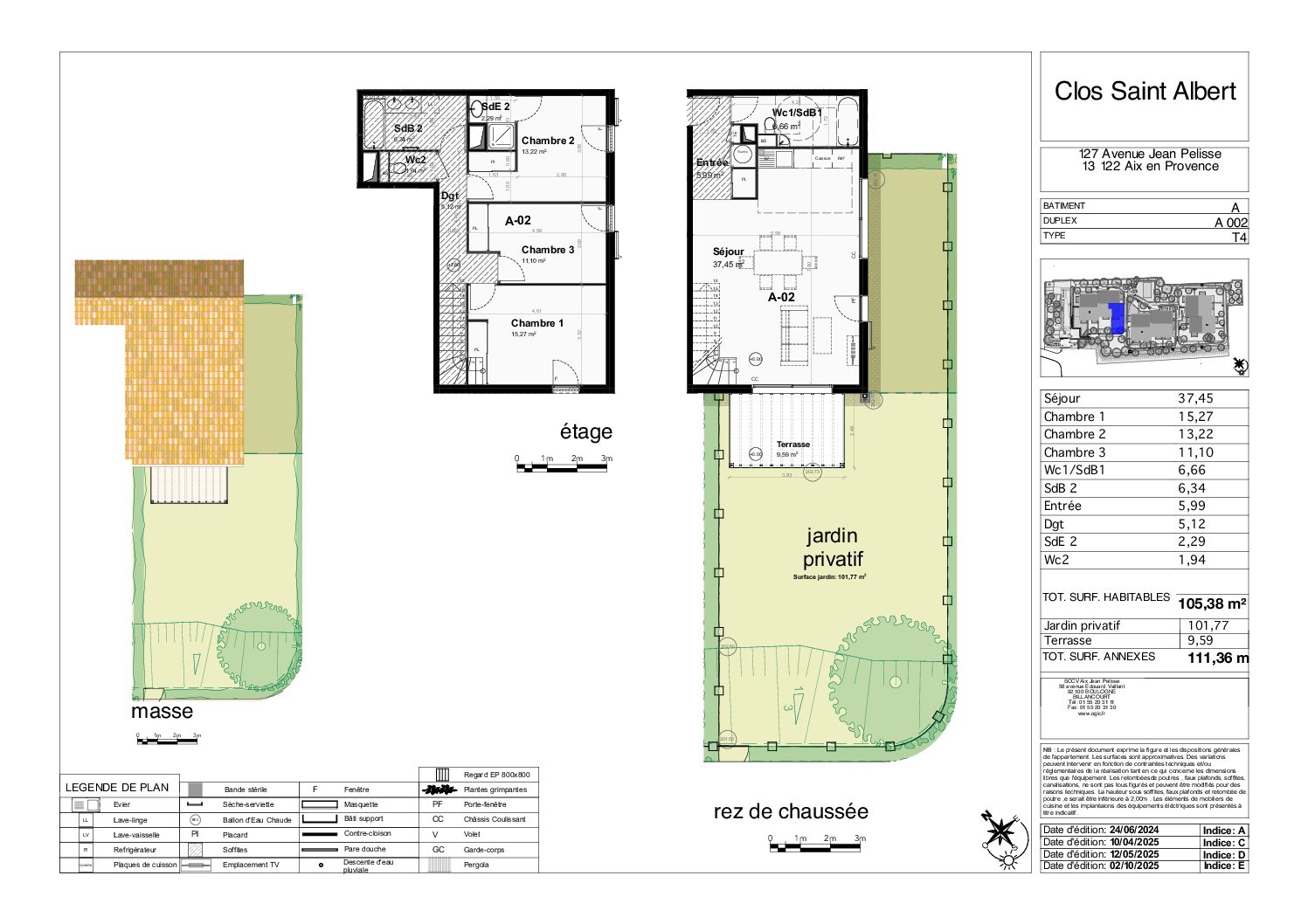 Plan Villa T4 A002