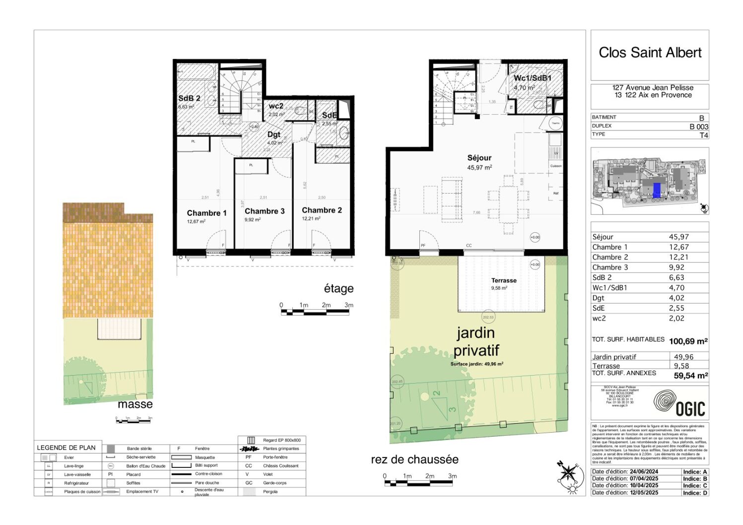 Plan Villa T4 B03